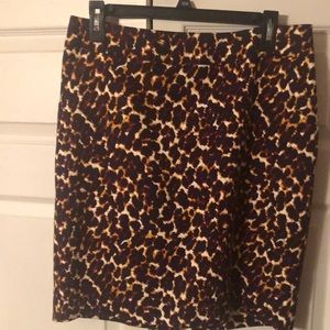 Merona size 8 Cotton & Spandex Animal Print Skirt